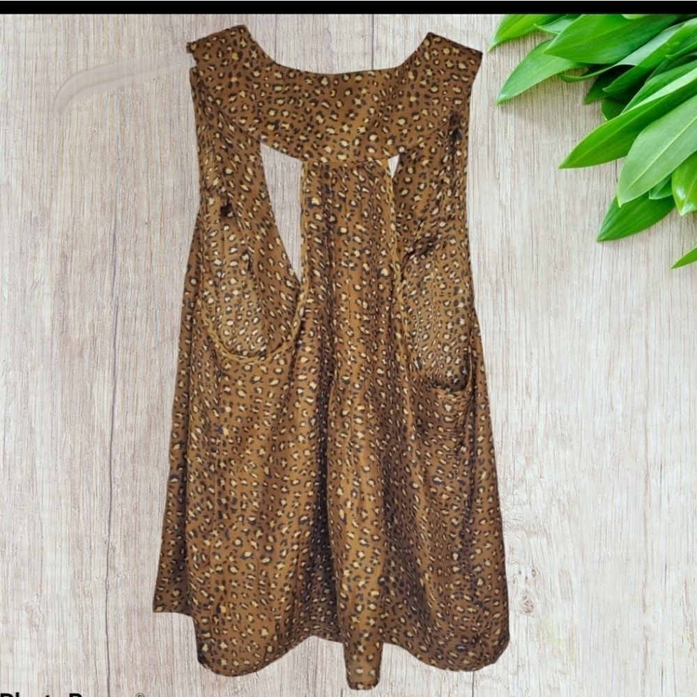 Cheetah Leopard Print Racerback Tank Top - Picture 2 of 7